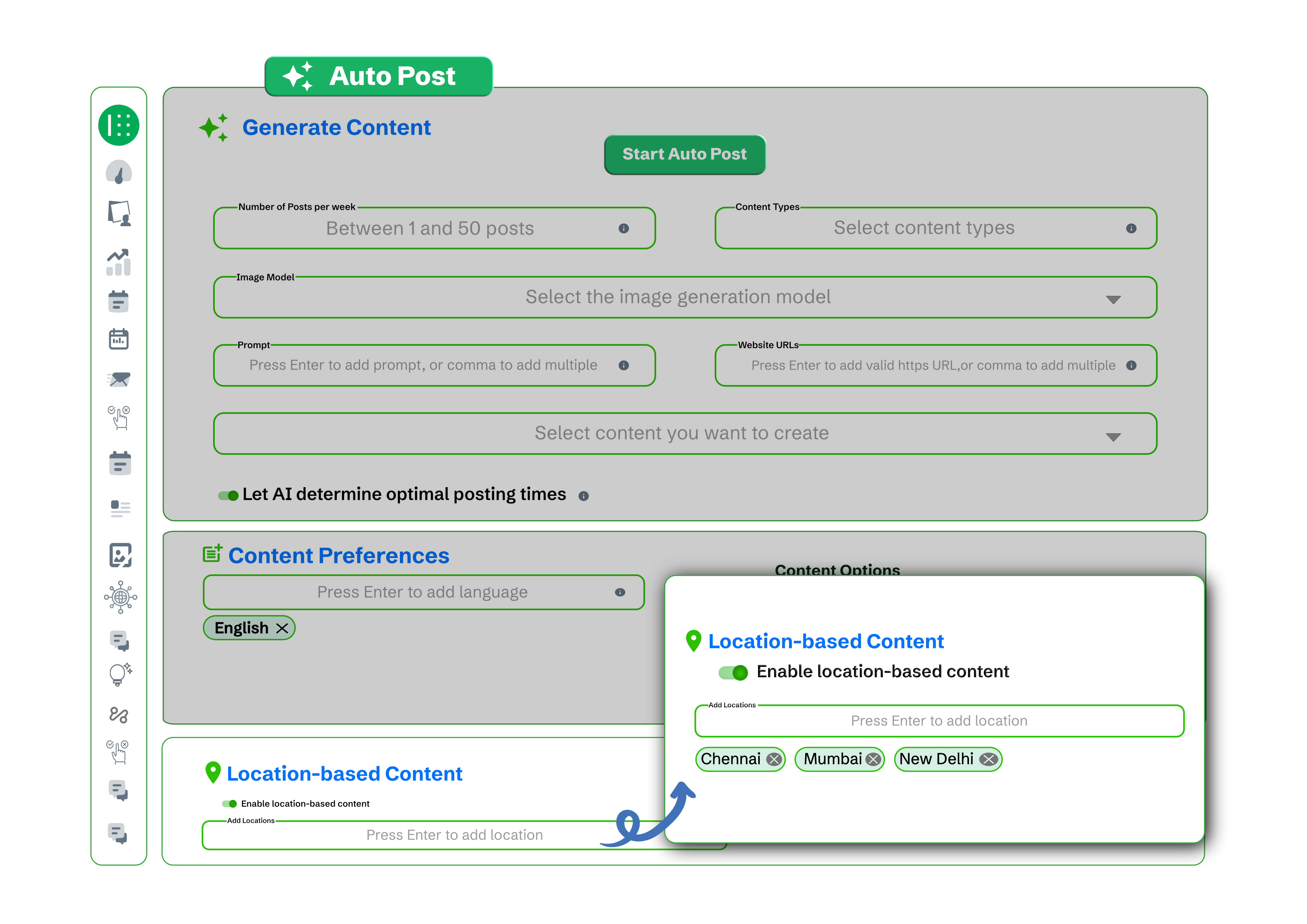 Choose the location for Geo Targeting