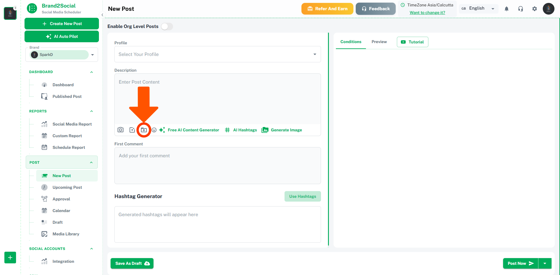 Import Posts option at the bottom of the Posts page