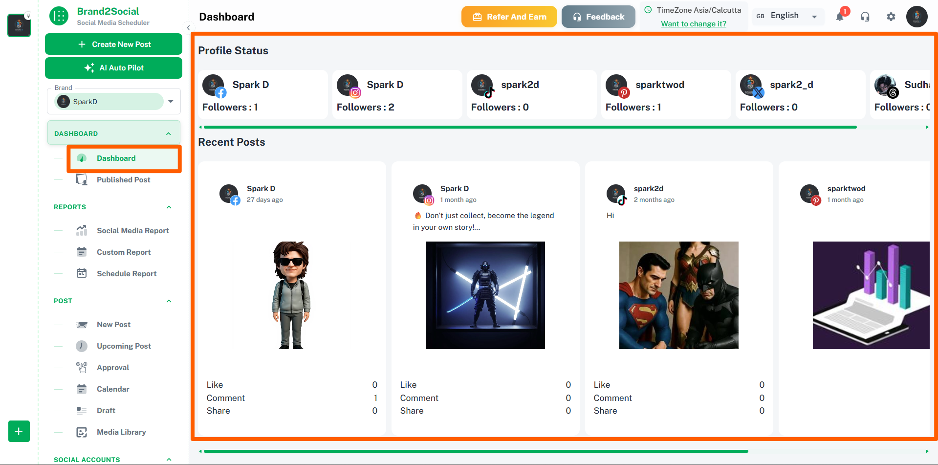 Brand2Social Dashboard