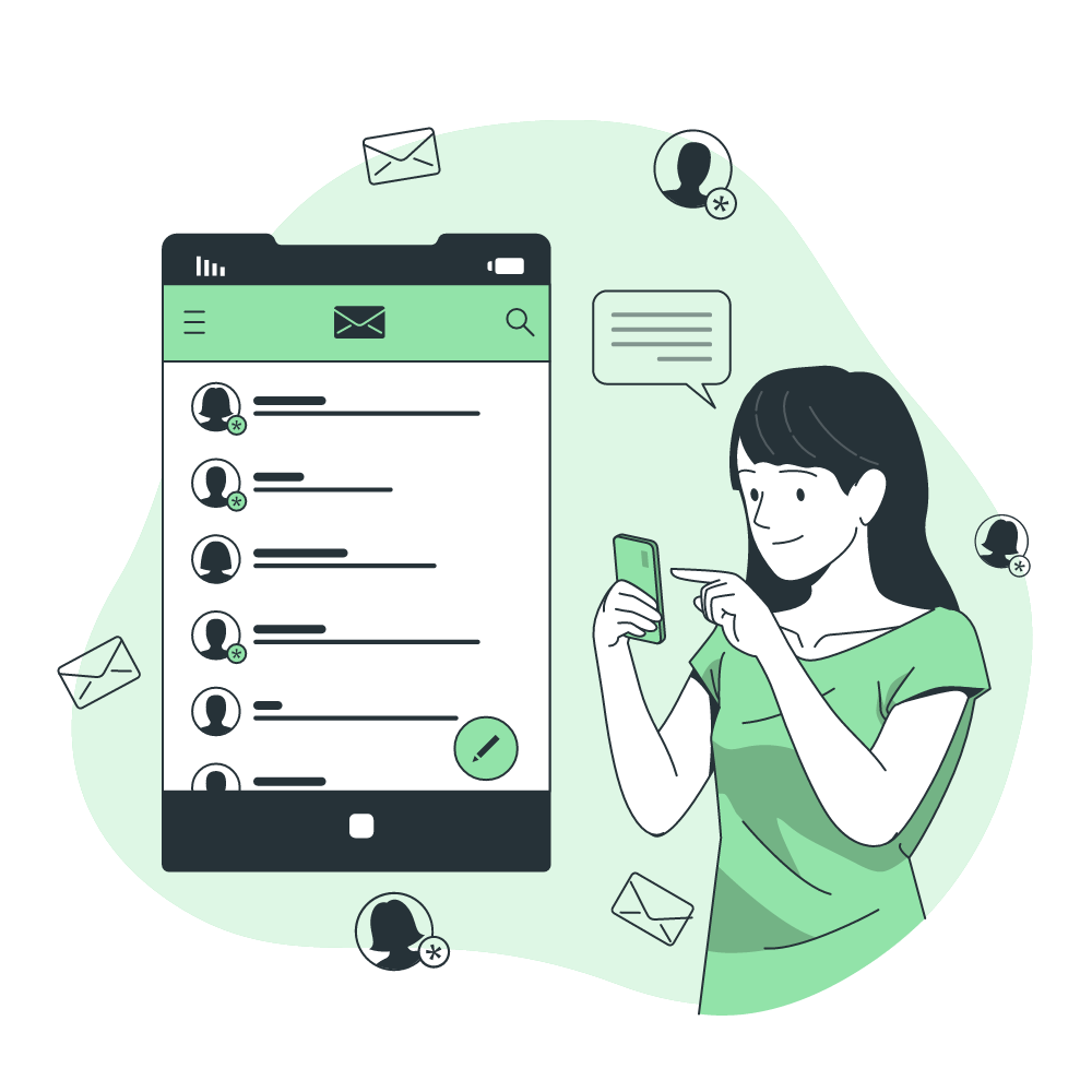 Unified social inbox dashboard showing messages from Instagram, Facebook and Google
